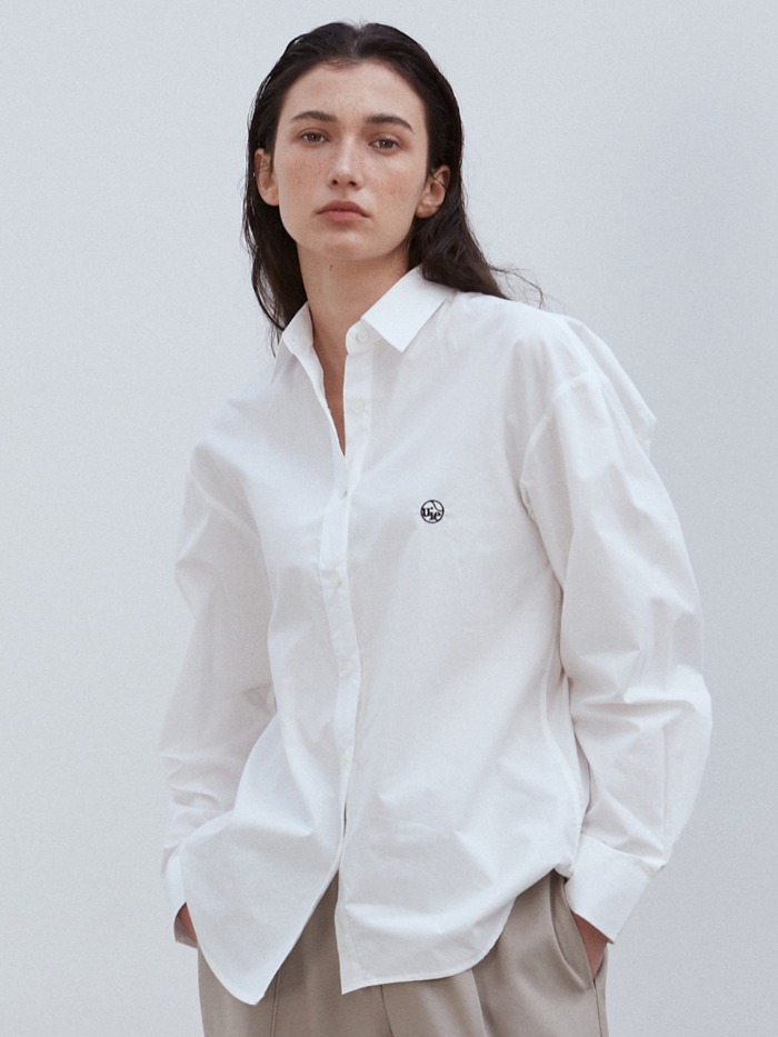 OU989 logo cotton shirts (white)