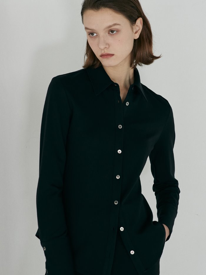 OU570 real cotton shirts (black)